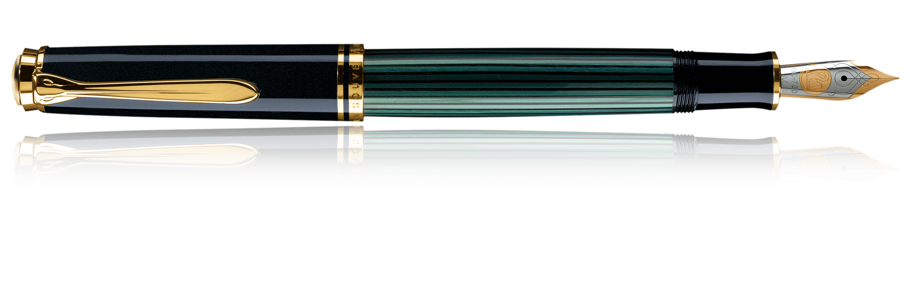 Pelikan Souverän Black/Green (gold trim) Fountain Pen